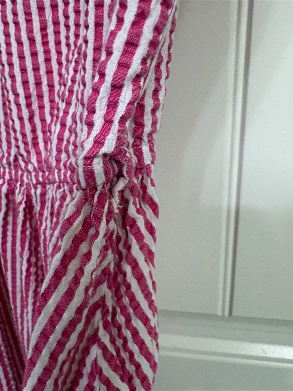 Lands' End Pink and White Striped Girls' Summer Dress